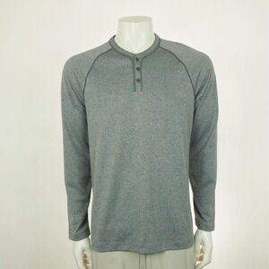 New Nike Golf Henley Shirt Mens Medium Heather Gray Dri-Fit Crew Tech Blend